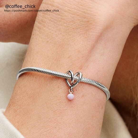 Pandora Two-tone Wrapped Heart Charm|Pendant|Two-tone - Picture 2 of 2